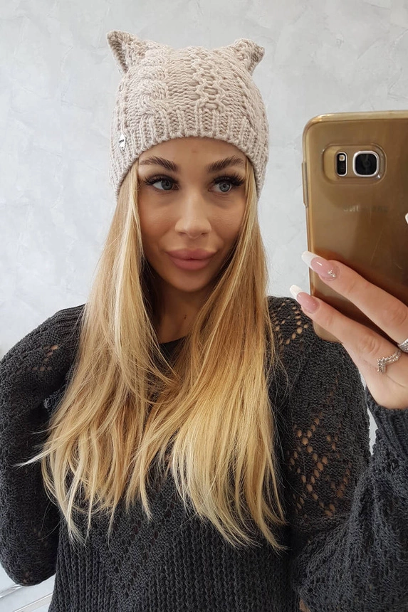 Fleecová čepice Rabbid K237 light beige