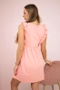 Dress with frills on the sides apricot