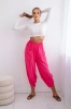 Trousers with wide leg and pockets pink