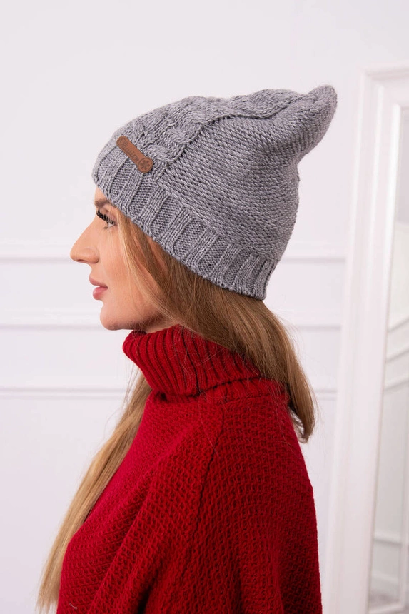 Cap with fleece Ula K271 gray