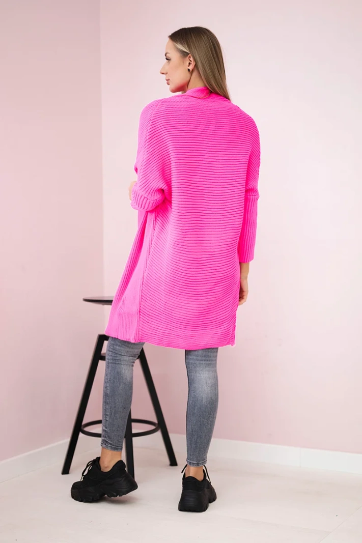 Pullover mit Fledermausärmeln rosa neon