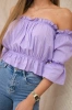 Off-the-shoulder blouse purple