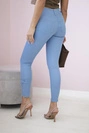 Kalhoty z barevného denimu s mašlí z denimu