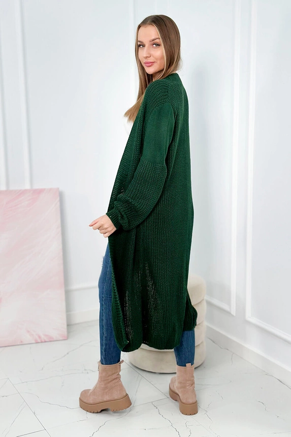 Pullover lange Strickjacke dunkelgrün