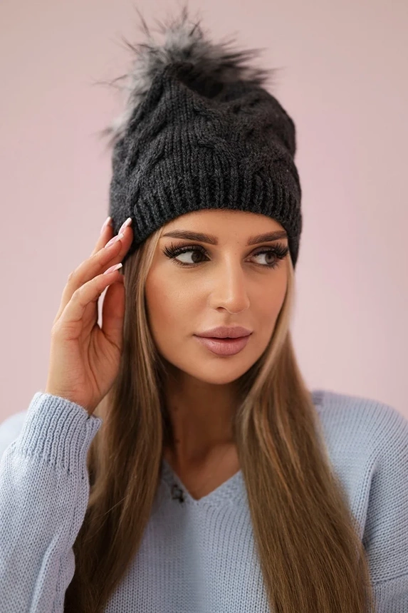 Čapica s fleece Ela K242 grafit