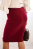 Women's viscose skirt made of elastic knit burgundy