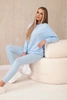 Set of cotton sweatshirt + leggings blue