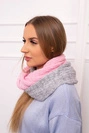 KN14 Women's two-color chimney light pink+grey
