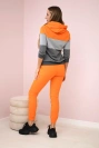 Oranžová+šedá barevná pruhovaná sada