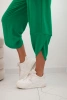 Trousers with wide leg and pockets green