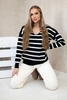 Pullover-Set Gestreiftes Sweatshirt + Hose ecru