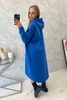Insulated dress with a hood mauve blue