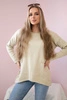 Pullover mit Vordertaschen beige