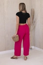 Nohavice so širokým pásom fuchsia