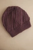 Women's winter hat made of wool K441 plum