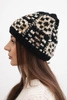 Women's wool winter hat with decorative crystals K399 black
