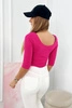 Round neckline blouse fuchsia