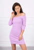 Dryžuota prigludusi suknelė violetinė