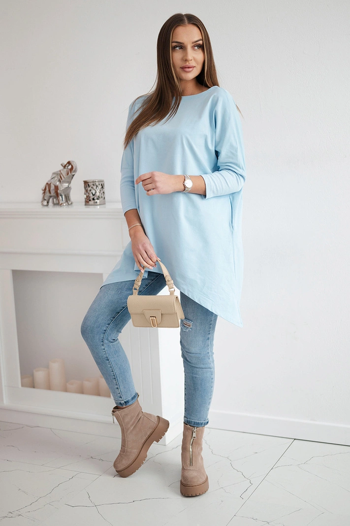Blouse oversize azure