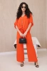 Blusenset mit khakifarbener Hose Orange