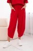 Cotton set blouse + trousers red