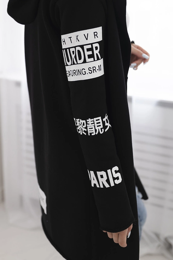 A coatee with subtitles black