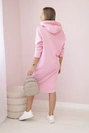 Kapuzenkleid mit Seitenschlitz rosa