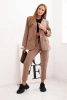 Women's set Punto elegant blazer and pants fango