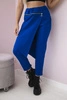 Punto Milano Winter trousers with a decorative zipper cornflower blue