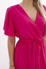 Dress with a plunging neckline fuchsia