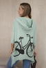 Sweatshirt with a bicycle print dark mint