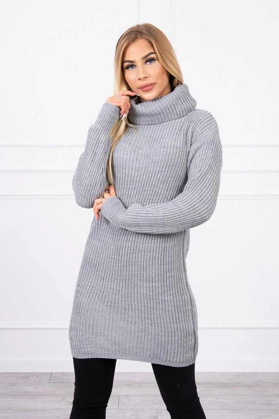 Sweter z golfem szary