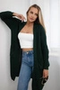 Cardigan with pockets dark green