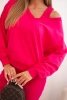 Set blouse + ribbed dress fuchsia