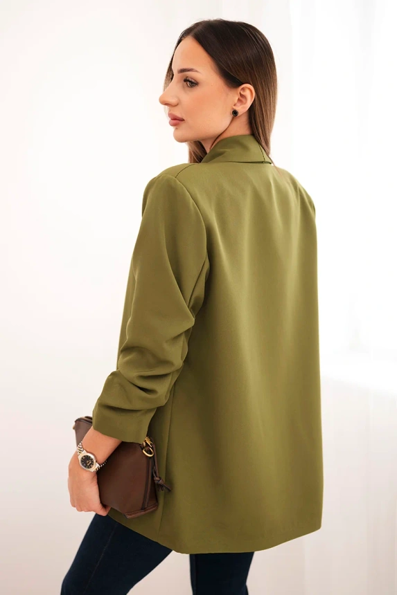 Blazer mit Revers elegant olivgrün