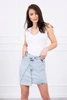 Strečová džínová sukně s delší přední částí S/M-L/XL