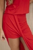 Asymmetrisches rotes Kleid