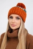 Cap with a pompom Ellen K325 foxy