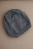 Women's winter hat with ears and ribbed knit K440 dark gray