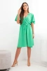 Dress with a wrap neckline light green