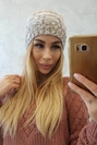 Cap with fleece Dolores K303 brown+light beige+dark beige