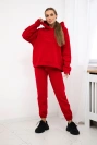 Isoliertes Baumwoll-Set, Sweatshirt + Hose Brooklyn rot
