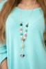 Blouse with necklace mint