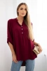 Blouse with a longer back burgundy