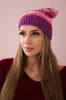 Cap with fleece Patrycja K254 pink neon+purple