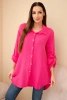 Cotton muslin shirt Fuksja