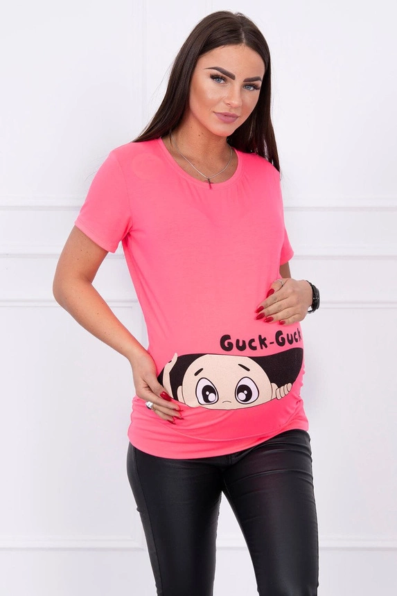 Guck Schwangerschaftsbluse rosa neon