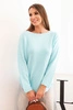 Women's sweater made of viscose with long sleeves and a round neckline mint