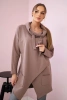 Tunic with envelope front Oversize mocca