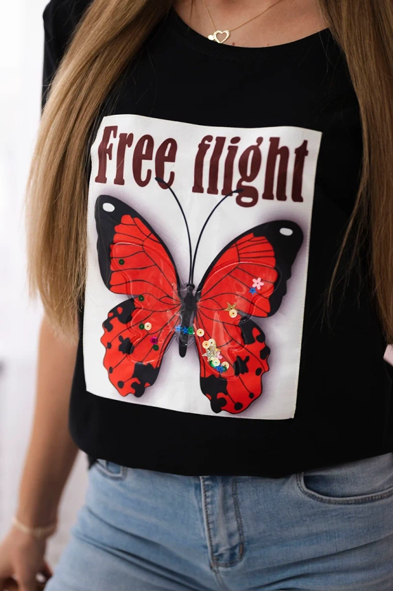 "Free Flight" palaidinė juoda